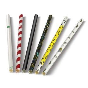 ART SERIES PAPER STRAWS BIOPAK 6mm REGULAR x 250 (10)