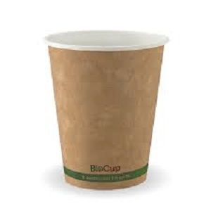 12oz BIO DWALL CUP GREEN RING KRAFT BROWN x 40 (25)