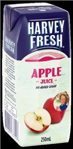 PRISMA HARVEY FRESH APPLE JUICE 250ml x 24