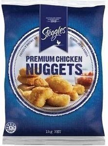 PREMIUM CHICKEN BREAST NUGGET STEGGLES x 1kg (6)