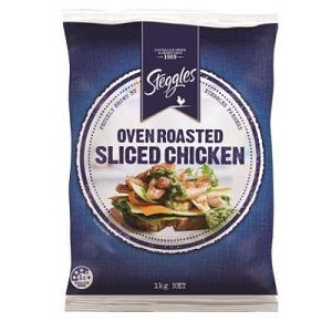 SLICED STEGGLES CHICKEN MEAT GFREE x 1kg (6)