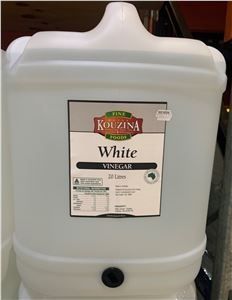 KOUZINA WHITE VINEGAR 20lt DRUM (VG)(GF)