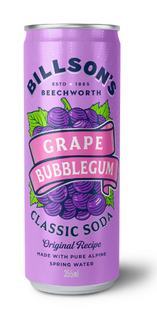 BILLSONS CLASSIC SODA GRAPE BUBBLEGUM 355ml x 12