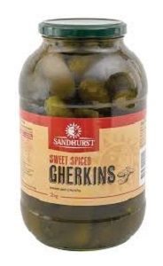 GHERKINS WHOLE SWEET SPICED SHURST x 2kg (6)