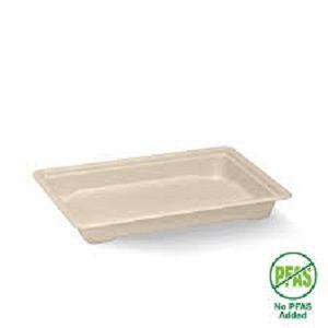 MEDIUM SUSHI TRAY PLANT FIBRE BIOPAK x 100 (6)