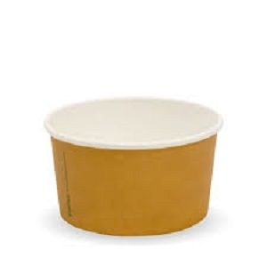 8oz ICE CREAM CUP 120ml KRAFT BROWN BIOPAK x 50 (20)