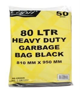 GARBAGE BAGS HEAVY DUTY 75-80lt CAPRI x 50