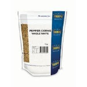 WHITE WHOLE PEPPERCORN TRUMPS x 1kg (6)