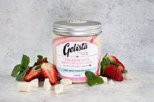 GELATI STRAWBERRY WHITE CHOC GELISTA 570ml x 8