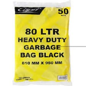 GARBAGE BAGS HEAVY DUTY 75-80lt CAPRI x 50 (5)