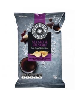 BALSAMIC VINEGAR RED ROCK DELI CHIPS 90g x 12