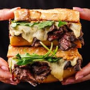 STEAK SANDWICH ROUND TOPSIDE BEEF SFOOD x 1kg (8)