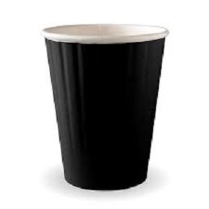 12oz BLACK DOUBLE WALL BIOCUP 90mm x 40 (25)