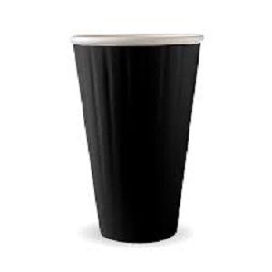 16oz BLACK DOUBLE WALL CUP BIOCUP 90mm x 40 (15)