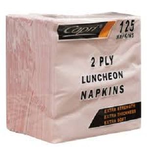 2ply PINK LUNCH NAPKIN QTR FOLD CAPRI x 125 (16)