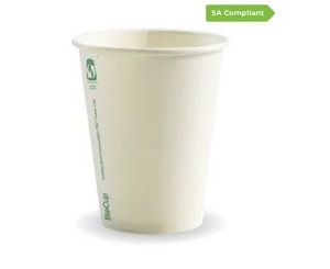 12oz WHITE SINGLE WALL BIOCUP SA COMPLIANT x 50 (20)