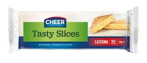 CHEER TASTY SLICED CHEESE 96 SLICES (GF)(H) x 1.5kg (8)