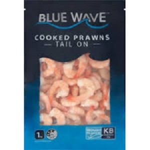 BLUE WAVE COOKED TAIL ON 26/30 PRAWN x 1kg (10)