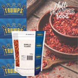 CHILLI FLAKES TRUMPS x 500g (6)