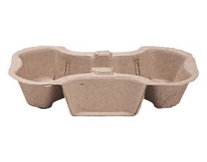 TWO CUP CARRY TRAY MOULDED FFRIENDLY x 50 (10)