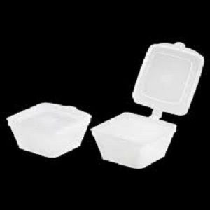 35ml POLY SQUARE CONTAINER HINGED LID x 50 (20)