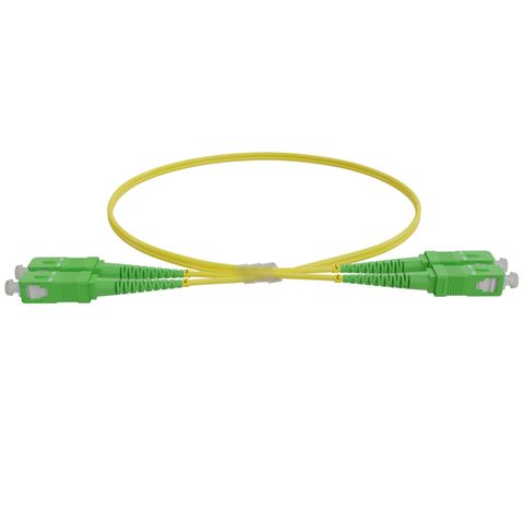 SCA-SCA OS2 (G657A1) Duplex Fibre Lead, Yellow LSZH Jacket - 0.5m