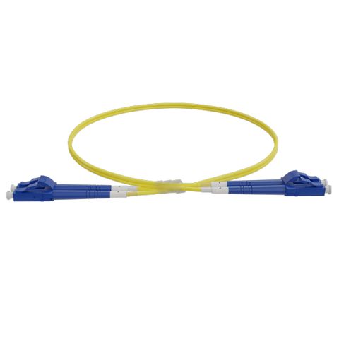 LC-LC OS2 (G657A1) Duplex Fibre Lead, Yellow LSZH Jacket - 15m