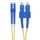 LC-SC OS2 (G657A1) Duplex Fibre Lead, Yellow LSZH Jacket - 10m