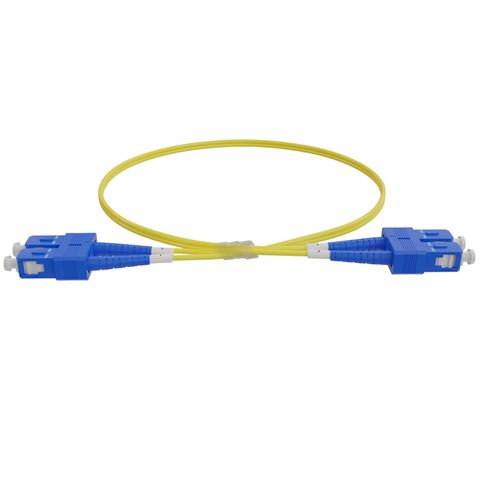 SC-SC OS2 (G657A1) Duplex Fibre Lead, Yellow LSZH Jacket - 1m