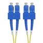 SC-SC OS2 (G657A1) Duplex Fibre Lead, Yellow LSZH Jacket - 7m