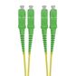 SCA-SCA OS2 (G657A1) Duplex Fibre Lead, Yellow LSZH Jacket - 3m