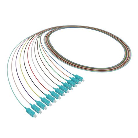 Fibre Pigtails, SC OM4, 2m Length - 12 Pack