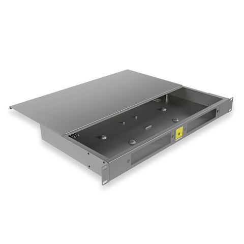 1RU Fixed Fibre Enclosure. Inc: 2 x 24F Splice Trays, Cable Ties, Hook & Loop, Routing Rings, Cable Glands & 48 x Splice Protectors