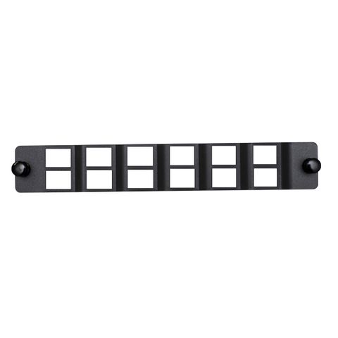 Angled 12 Port LC Duplex / SC Simplex Adaptor Plate