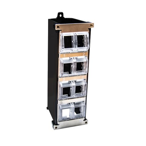 8 Port Unloaded Keystone DIN Rail Enclosure, Shielded