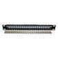 CERTECH 24 Port 19" Cat6A Shielded Patch Panel, Complete with 24 x Cat6A Shuttered Keystone Jacks