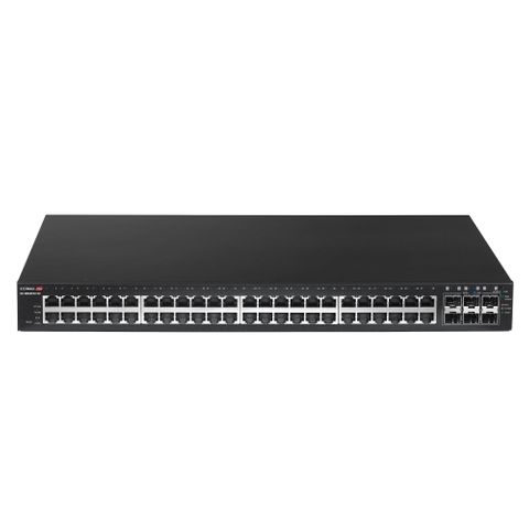 EDIMAX 48 Port Gigabit PoE+ Managed Switch w/ 6 x 10GbE SFP+ Ports, (400W) Long Distance PoE