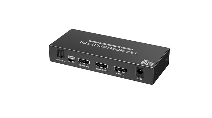 1 x 2 HDMI Splitter, 8K@60Hz / 4K@120Hz -CERTECH