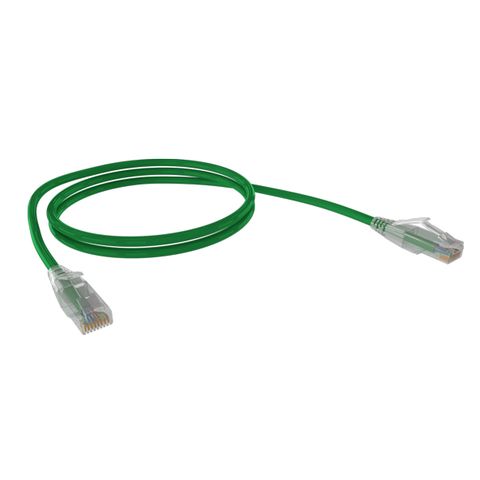 CERTECH Cat6A 26AWG UTP 10G RJ45 Patch Lead, Green LSZH Jacket, 0.25m