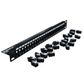 CERTECH 24 Port 19" Cat6A UTP Patch Panel, Complete with 24 x Cat6A Keystone Jacks