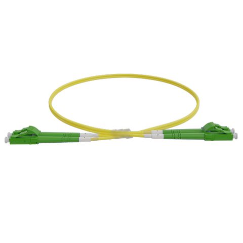 LCA-LCA OS2 (G657A1) Duplex Fibre Lead, Yellow LSZH Jacket - 0.5m