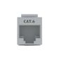 Cat6 RJ-45 UTP Keystone Jack. White, 180 degrees, 24pc Pack