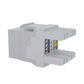 Cat6 RJ-45 UTP Keystone Jack. White, 180 degrees, 6pc Pack