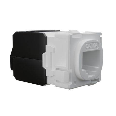 Cat6A RJ-45 UTP Wall Plate Jack. White, 24pc Pack