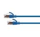 CERTECH Cat6A 34AWG S/FTP 10G RJ45 Patch Lead, Blue LSZH Jacket, 0.15m