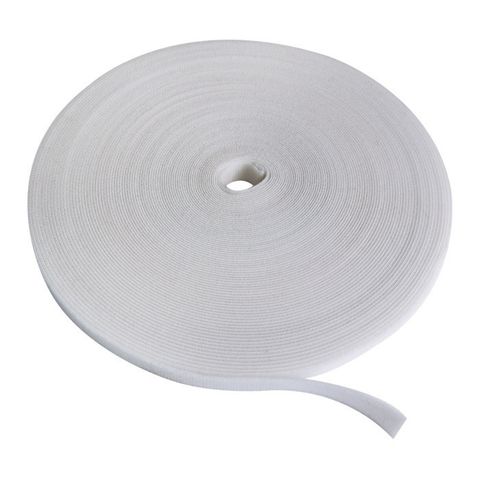 CERTECH 25M Roll of Hook & Loop 12mm Width. Colour: White