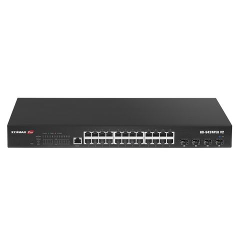 EDIMAX 24 Port Gigabit PoE+ Managed Switch w/ 4-Port 10GbE SFP+ Uplinks
