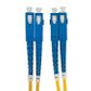 CERTECH Duplex Stainless Steel Armoured Fibre Patch Lead, SC-SC OS2, Yellow LSZH Jacket, 2m
