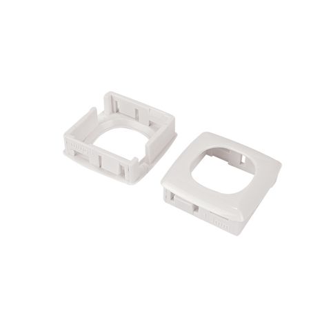 Workstation Bezel 1.5mm Thick to suit Australian Style Jacks, 10pc Pack, White