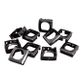 Workstation Bezel 1.5mm Thick to suit Australian Style Jacks, 10pc Pack, Black